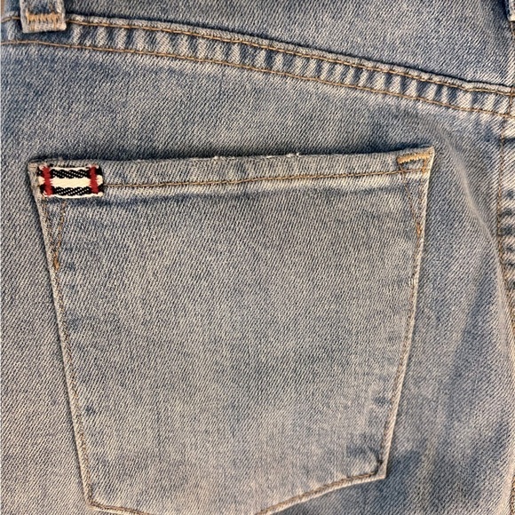 Alice + Olivia AO.LA Good highrise exposed button lightwash distressed jeans, 27 - Picture 7 of 15